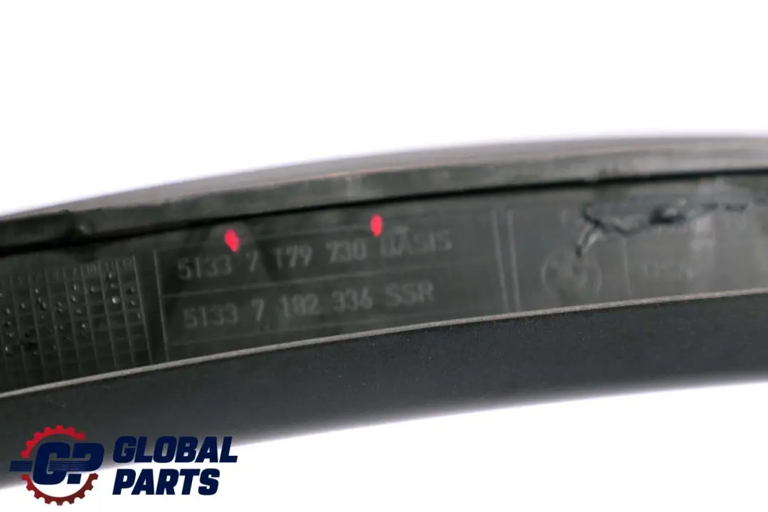 Puerta Trasera Derecha Marco Ventana Recubrimiento Negro para BMW X6 E71 con número de pieza 7179730 BMW X6 E71 Puerta Trasera Derecha Marco Ventana Recubrimiento Negro - SKU 7179730 - Número de pieza 7179730