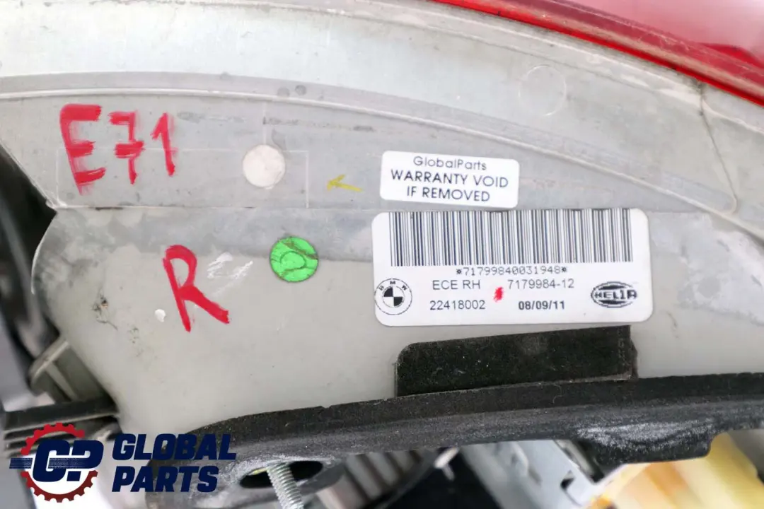 BMW X6 E71 Feu Arrière Droit Modèle - SKU 7179984 - Numéro de pièce 7179984