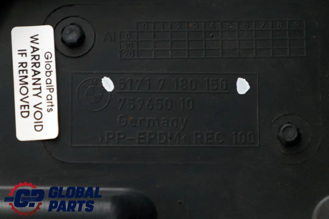 BMW E82 Front Right Wheel O/S Arch Bottom Housing Trim Splash Guard - SKU 7180150 - Part number 7180150