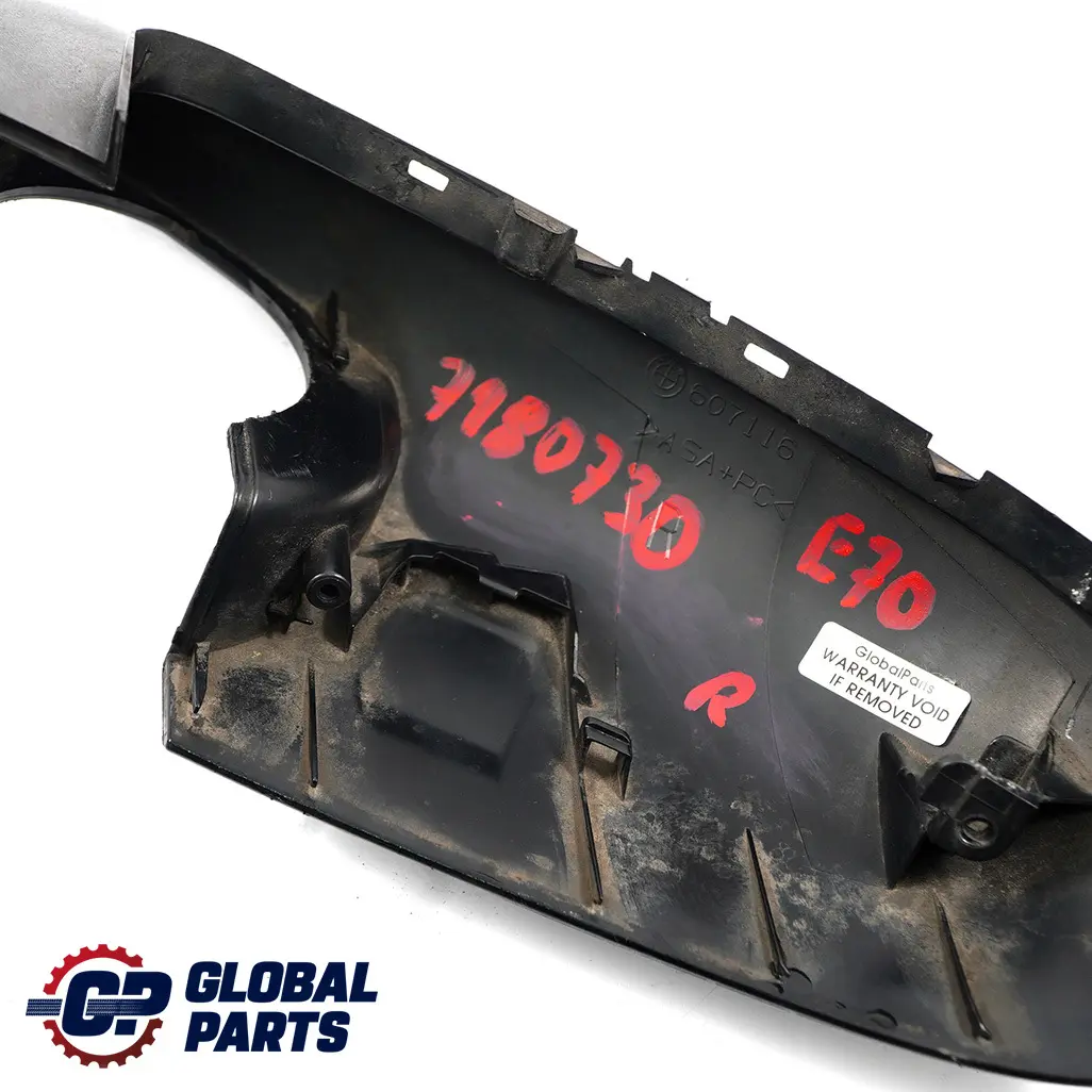 Osłona obudowa lusterka prawa do BMW X5 X6 E70 E71 o numerze 7180730 BMW X5 X6 E70 E71 Osłona obudowa lusterka prawa - SKU 7180730 - Numer Części 7180730