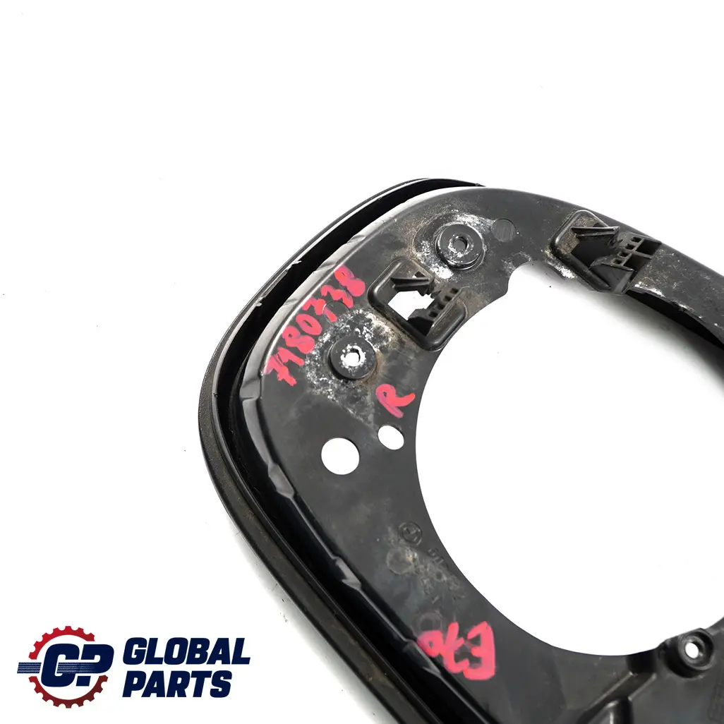 Ring Frame Cover Wing Mirror Right O/S Trim Cover Black to BMW X5 E70 with Part number 7180738 BMW X5 E70 Ring Frame Cover Wing Mirror Right O/S Trim Cover Black - SKU 7180738 - Part number 7180738