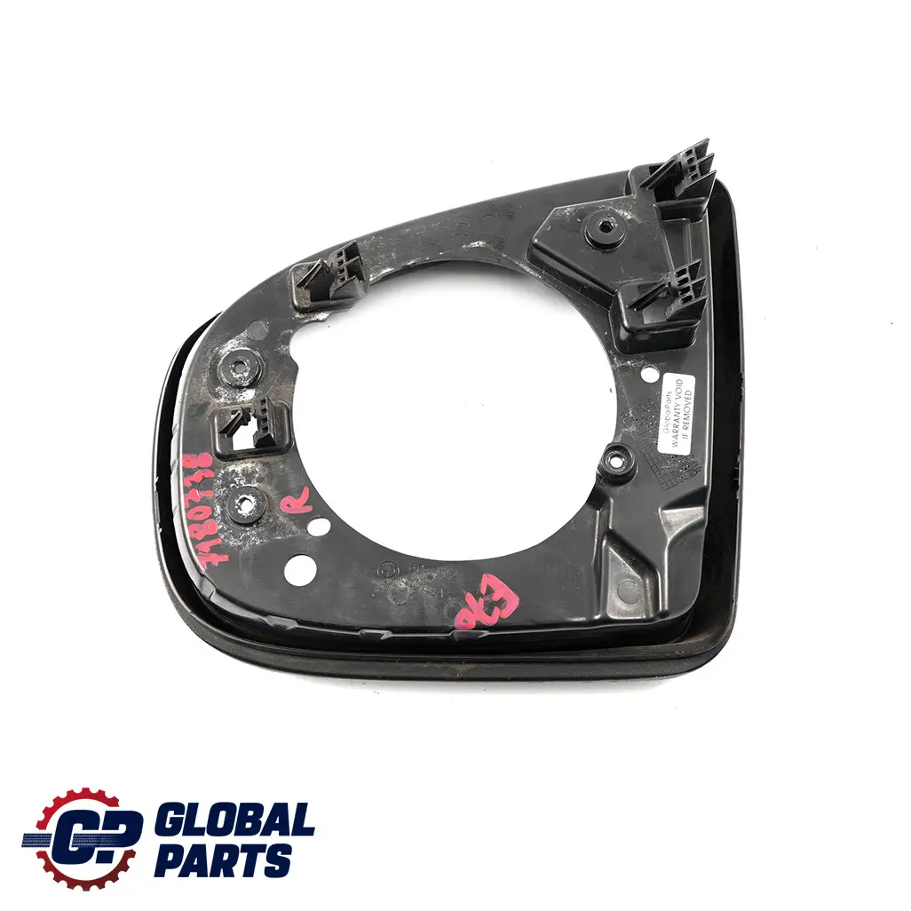 BMW X5 E70 Anillo Marco Cubierta Espejo De Ala Derecha Recorte Cubierta Negro - SKU 7180738 - Número de pieza 7180738