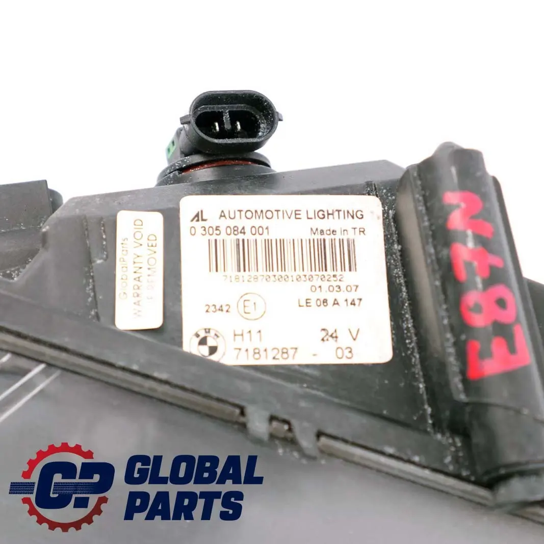 Projecteur Antibrouillard Côté Passager Avant Gauche pour BMW E81 E87 LCI à propos du numéro de pièce 7181287 BMW E81 E87 LCI Projecteur Antibrouillard Côté Passager Avant Gauche - SKU 7181287 - Numéro de pièce 7181287