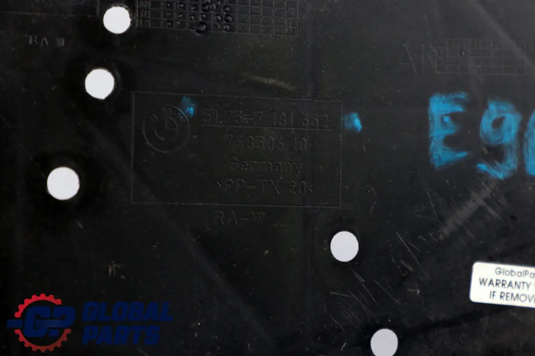 BMW 3 E90 LCI E91 LCI Soubassement Sous Corps Revetement Filtre - SKU 7181652 - Numéro de pièce 7181652