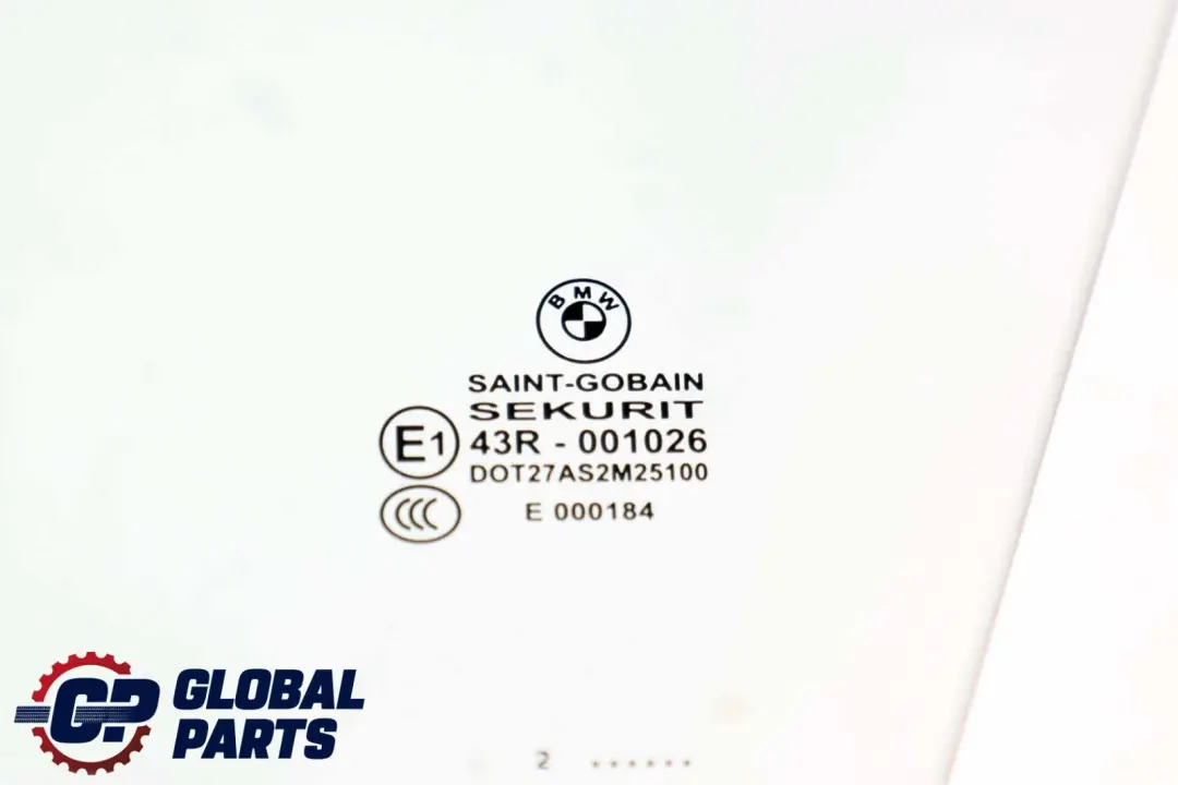 BMW F01 Fenêtre De Porte Latérale Verte AS2 Avant Gauche - SKU 7182083 - Numéro de pièce 7182083
