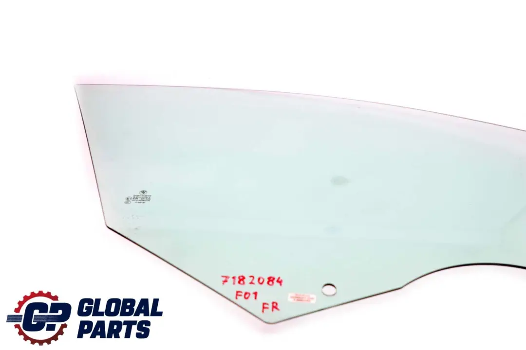 Front Door Side Green Window Glass Pane AS2 Right O/S to BMW F01 with Part number 7182084 BMW F01 Front Door Side Green Window Glass Pane AS2 Right O/S - SKU 7182084 - Part number 7182084