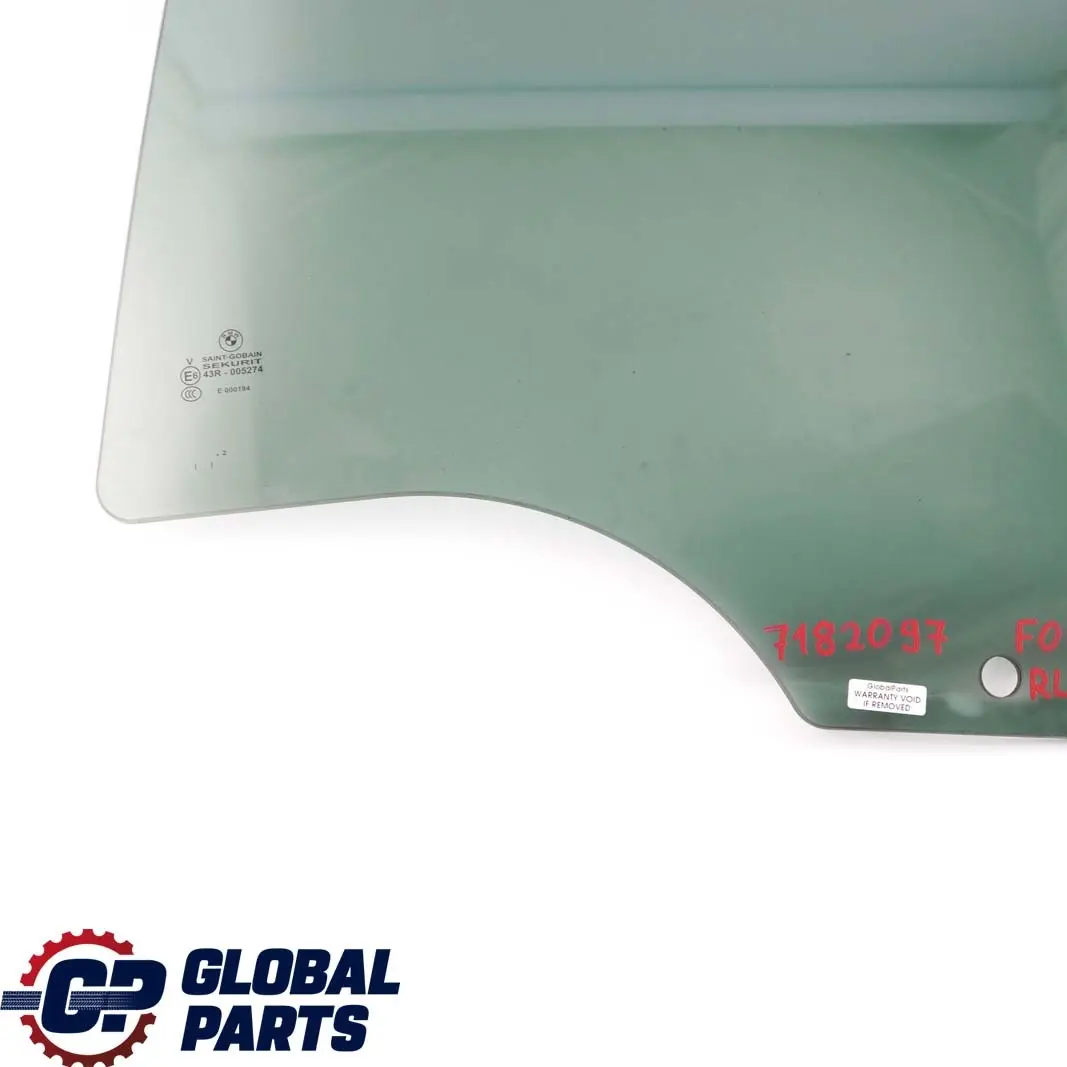 Finestrino Porta Posteriore Sinistra Ssg per BMW 7 F01 F04 con numero di parte 7182097 BMW 7 F01 F04 Finestrino Porta Posteriore Sinistra Ssg - SKU 7182097 - Numero di parte 7182097