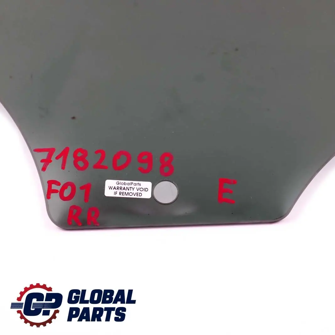 Puerta Trasera Derecha Cristal Ventana Lateral SSG para BMW F01 F04 con número de pieza 7182098 BMW F01 F04 Puerta Trasera Derecha Cristal Ventana Lateral SSG - SKU 7182098 - Número de pieza 7182098
