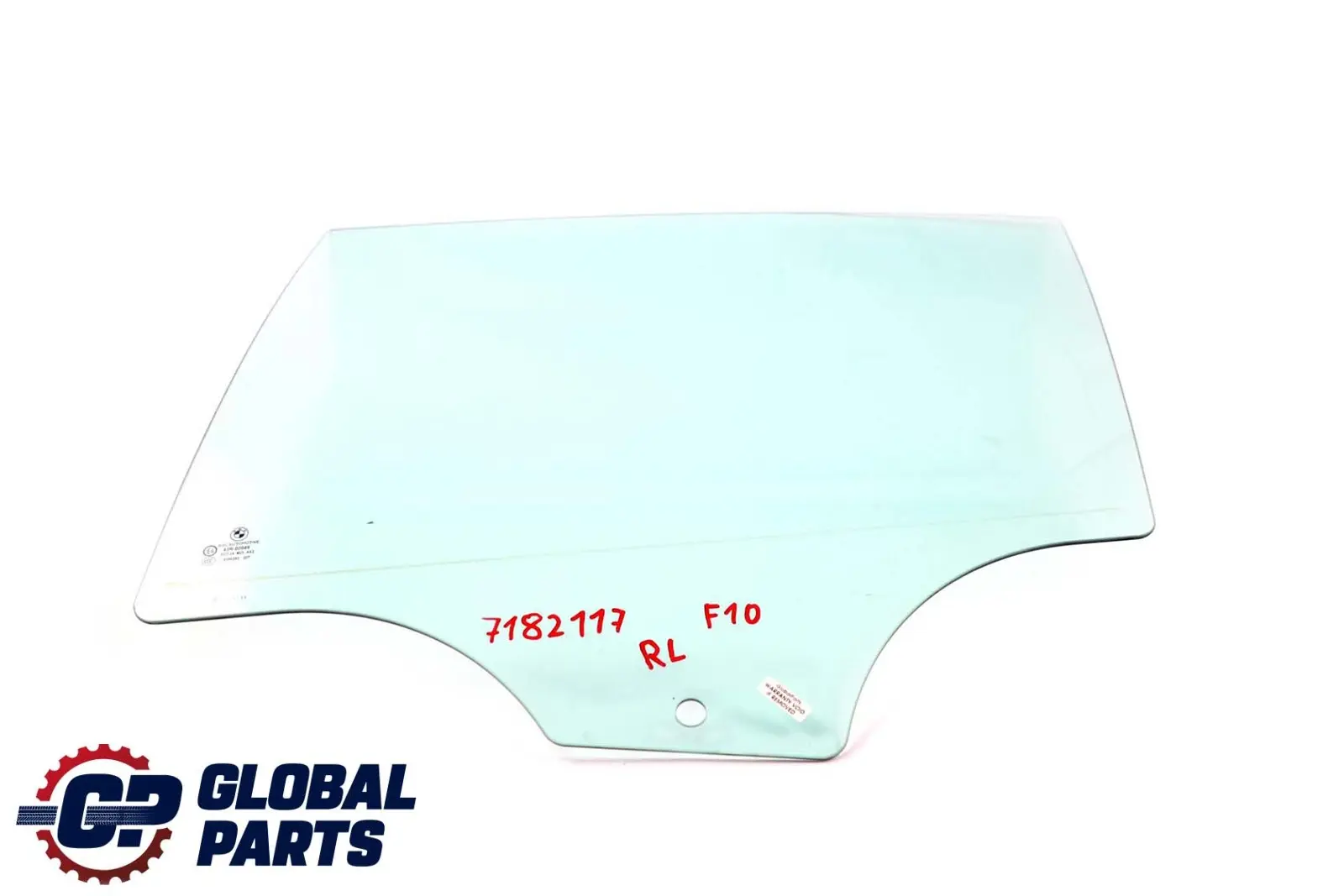 BMW F10 Rear Door Side Window Glass Green AS2 Left N/S 7182117