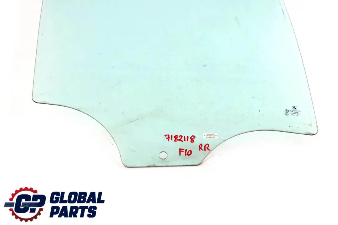 BMW F10 Puerta Trasera Derecha Cristal Ventana Lateral Verde AS2 - SKU 7182118 - Número de pieza 7182118