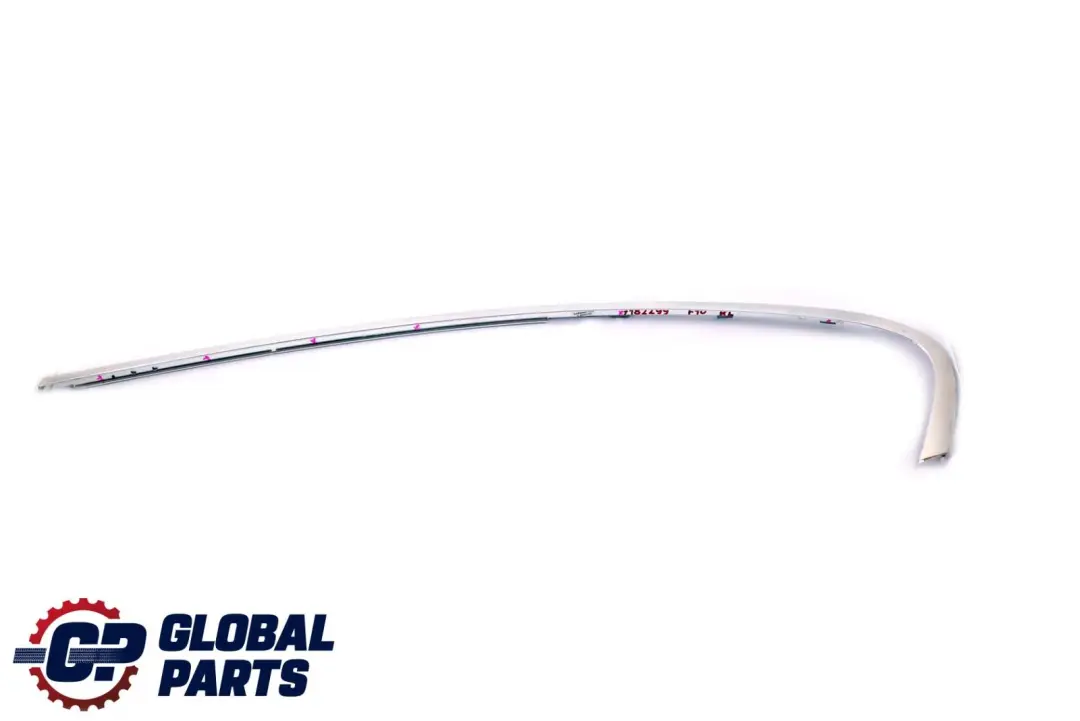 Finitura Telaio Finestra Top Porta Posteriore Sinistra Cromo per BMW F10 con numero di parte 7182299 BMW F10 Finitura Telaio Finestra Top Porta Posteriore Sinistra Cromo - SKU 7182299 - Numero di parte 7182299