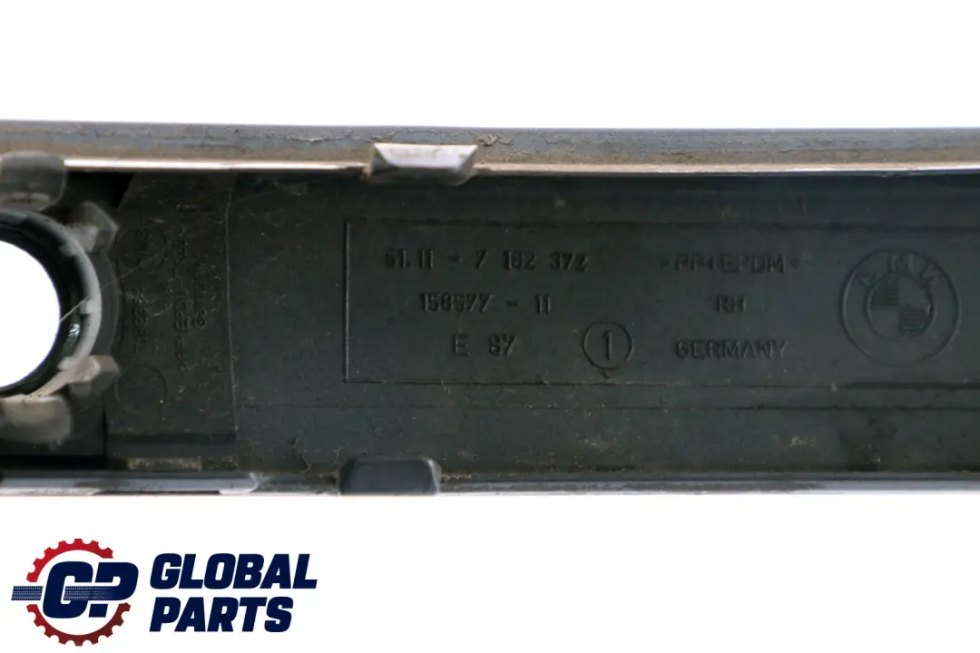 Bumper Protective Rubber Strip Right Sparkling Graphite to BMW 1 Series E81 E87 LCI with Part number 7182372 BMW 1 Series E81 E87 LCI Bumper Protective Rubber Strip Right Sparkling Graphite - SKU 7182372-SG - Part number 7182372