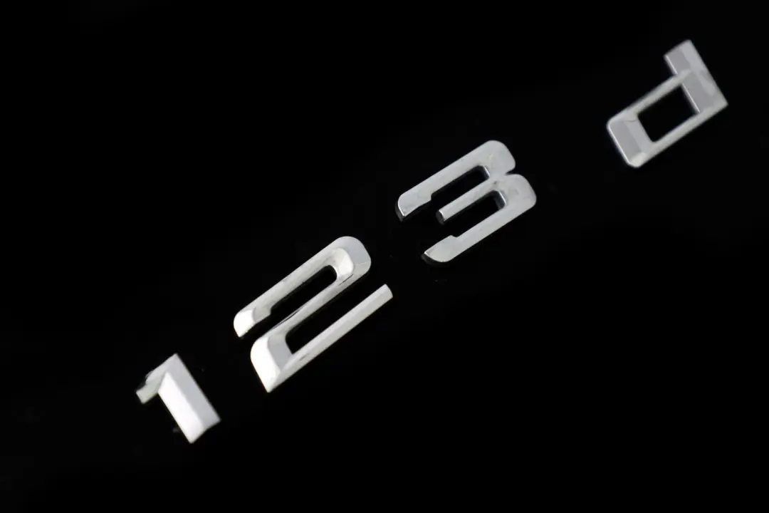 Boot Trunk Lid Emblem Badge Lettering 123d to BMW E81 E87 LCI F20 F30 Rear with Part number 7183157 BMW E81 E87 LCI F20 F30 Rear Boot Trunk Lid Emblem Badge Lettering 123d - SKU 7183157 - Part number 7183157