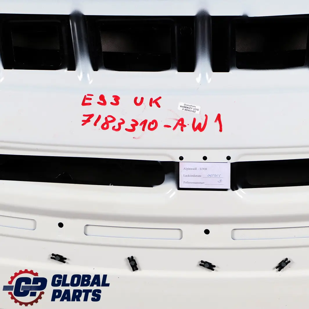 Folding Top Compartment Lid Alpinweiss White - 300 to BMW 3 E93 1 Convertible with Part number 7183310 BMW 3 E93 1 Convertible Folding Top Compartment Lid Alpinweiss White - 300 - SKU 7183310-AW1 - Part number 7183310