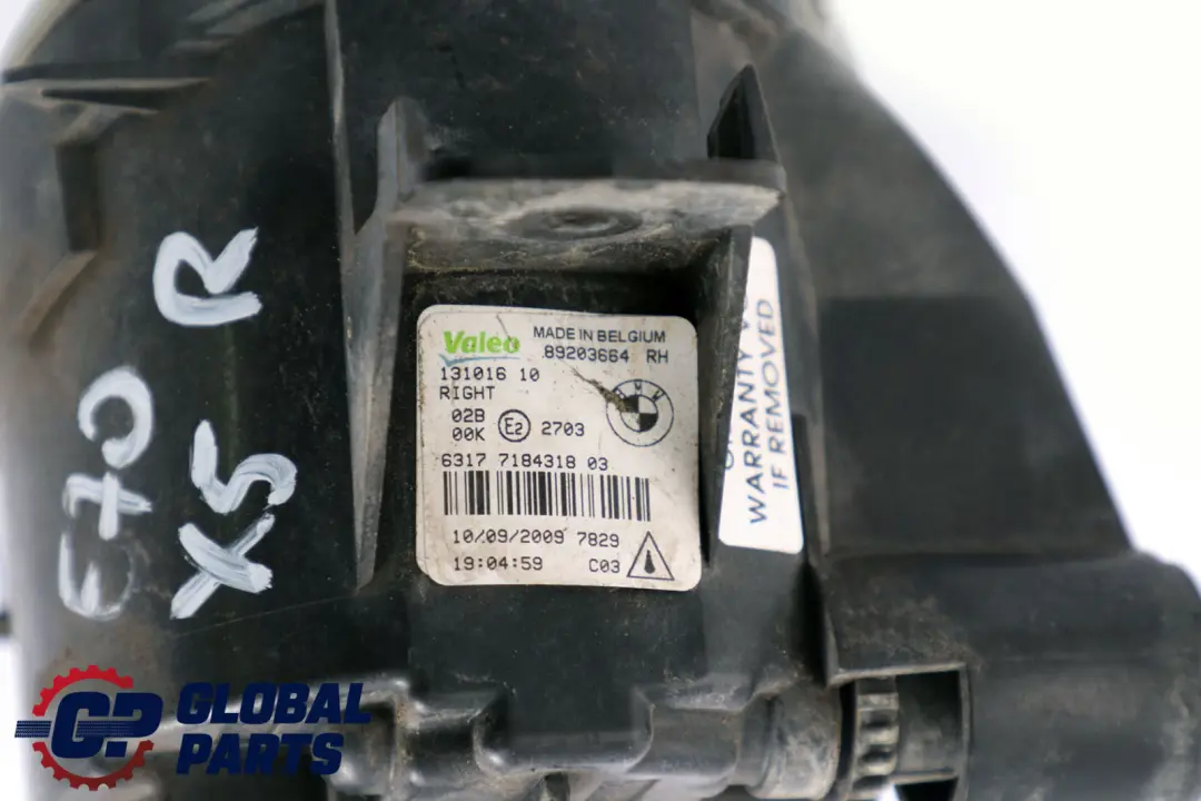 Luz Antiniebla Delantera Derecha para BMW X3 X5 E83 LCI E70 con número de pieza 7184318 BMW X3 X5 E83 LCI E70 Luz Antiniebla Delantera Derecha - SKU 7184318 - Número de pieza 7184318