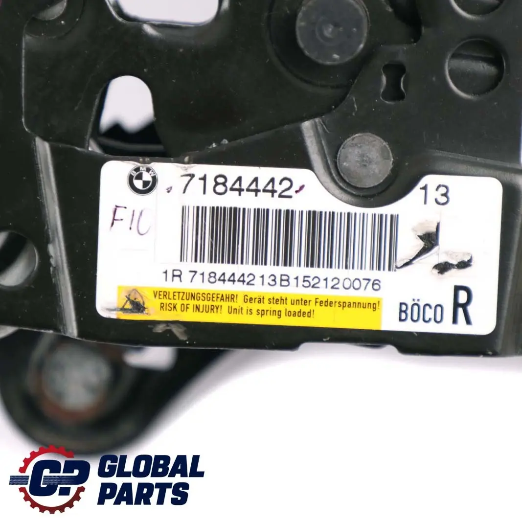 Sistema Di Chiusura Del Cofano Anteriore Destro per BMW F01 F02 F10 F11 con numero di parte 7184442 BMW F01 F02 F10 F11 Sistema Di Chiusura Del Cofano Anteriore Destro - SKU 7184442 - Numero di parte 7184442