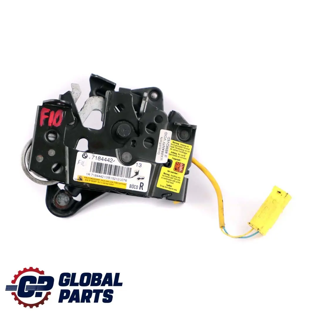 Hood Bonnet Lock Closing System Front Right O/S to BMW F01 F02 F10 F11 with Part number 7184442 BMW F01 F02 F10 F11 Hood Bonnet Lock Closing System Front Right O/S - SKU 7184442 - Part number 7184442