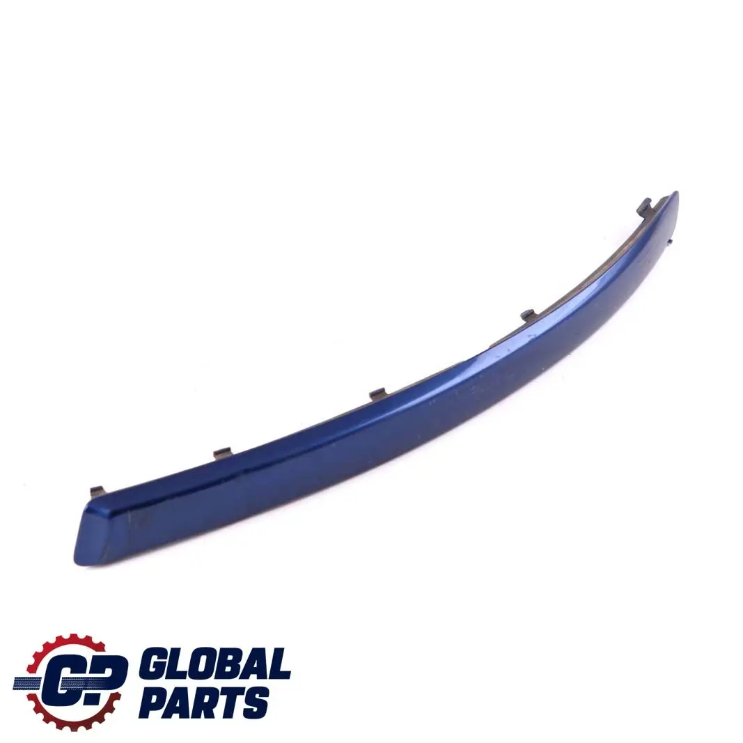 Front Bumper Protective Strip Left N/S Montegoblau Blue - A51 to BMW 1 E87 LCI with Part number 7185131 BMW 1 E87 LCI Front Bumper Protective Strip Left N/S Montegoblau Blue - A51 - SKU 7185131-MTB - Part number 7185131