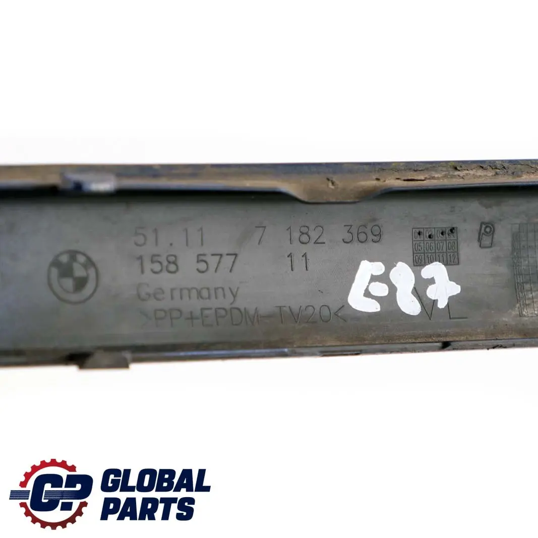 BMW 1 E87 LCI Front Bumper Protective Strip Left N/S Montegoblau Blue - A51 - SKU 7185131-MTB - Part number 7185131