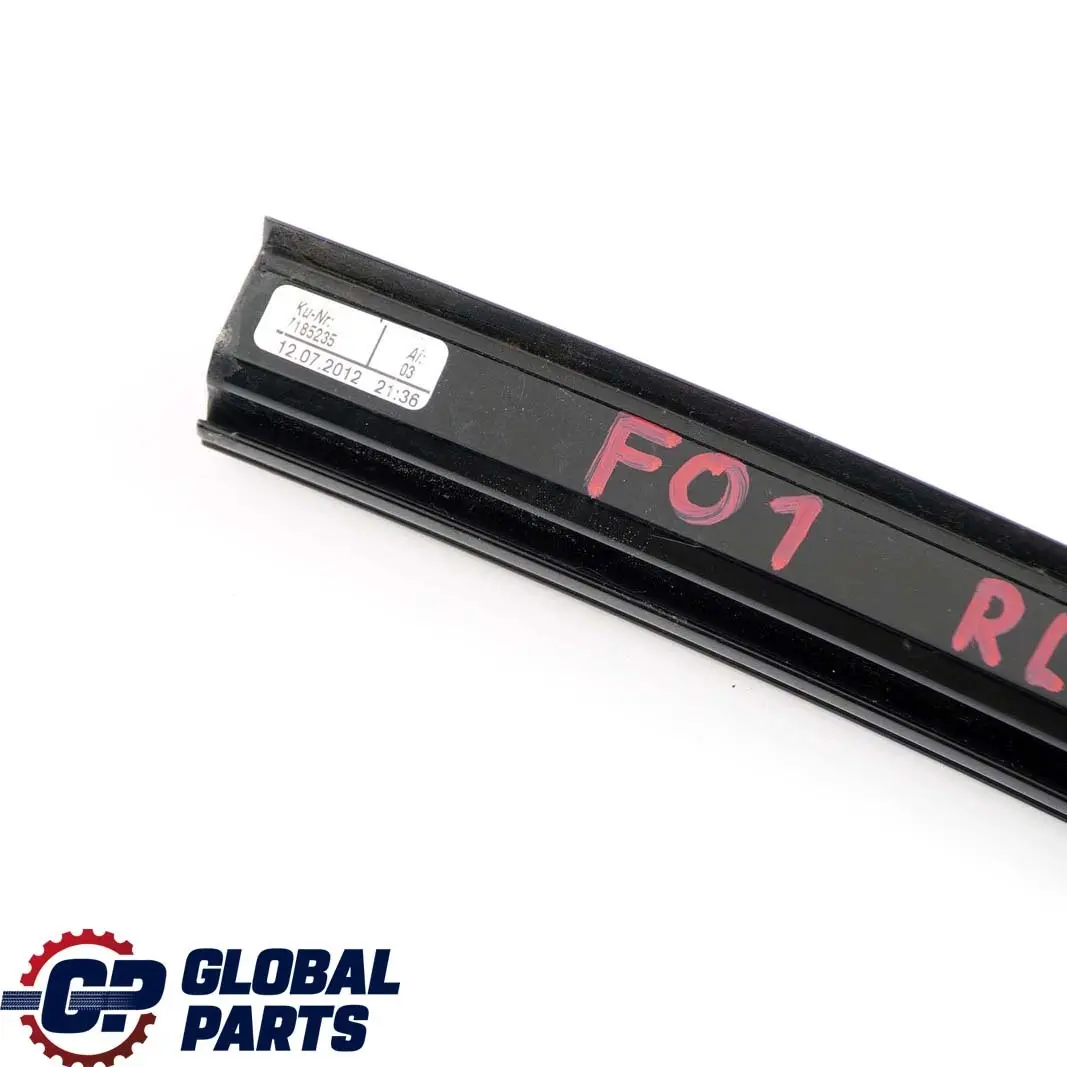 BMW 7 Series F01 F02 Window Guide Web Cover Left N/S Rear High Gloss - SKU 7185235 - Part number 7185235
