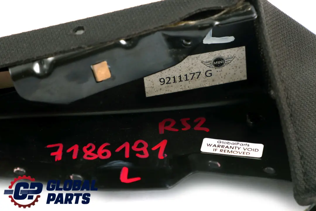 Couverture Tissu Arriere Gauche Capot Noir 9211177 pour Mini Cooper R52 Cabriolet à propos du numéro de pièce 7186191 Mini Cooper R52 Cabriolet Couverture Tissu Arriere Gauche Capot Noir 9211177 - SKU 7186191 - Numéro de pièce 7186191