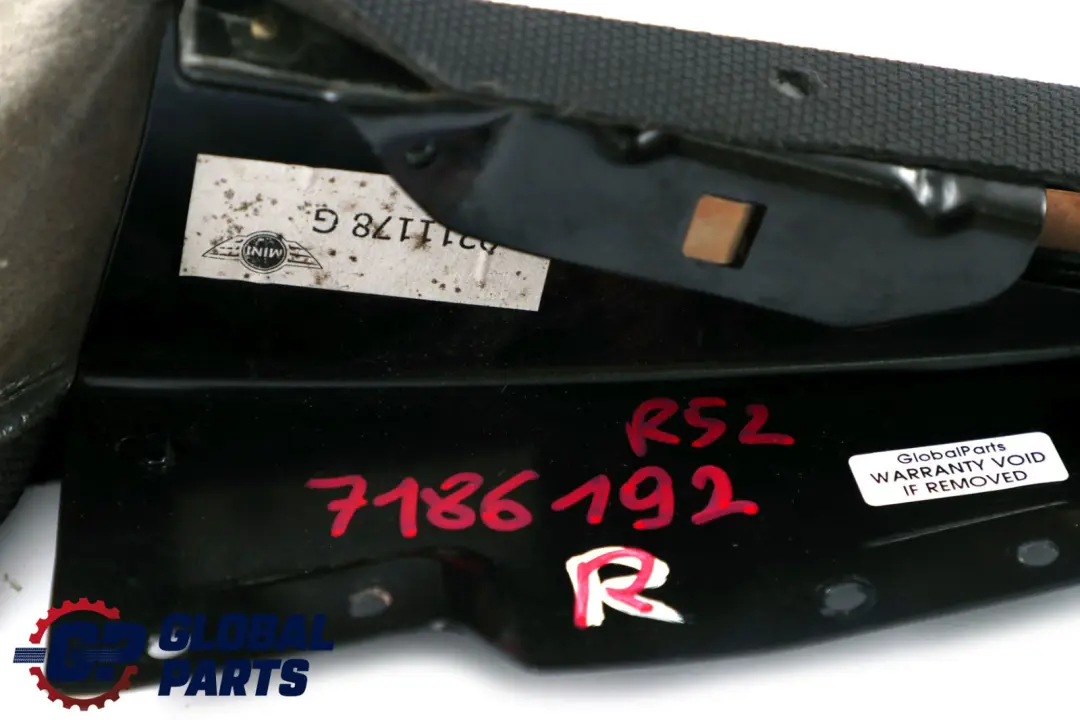 Right O/S Trim Folding Top Mounting Parts Roof to Mini Cabrio R52 Rear with Part number 7186192 Mini Cabrio R52 Rear Right O/S Trim Folding Top Mounting Parts Roof - SKU 7186192 - Part number 7186192