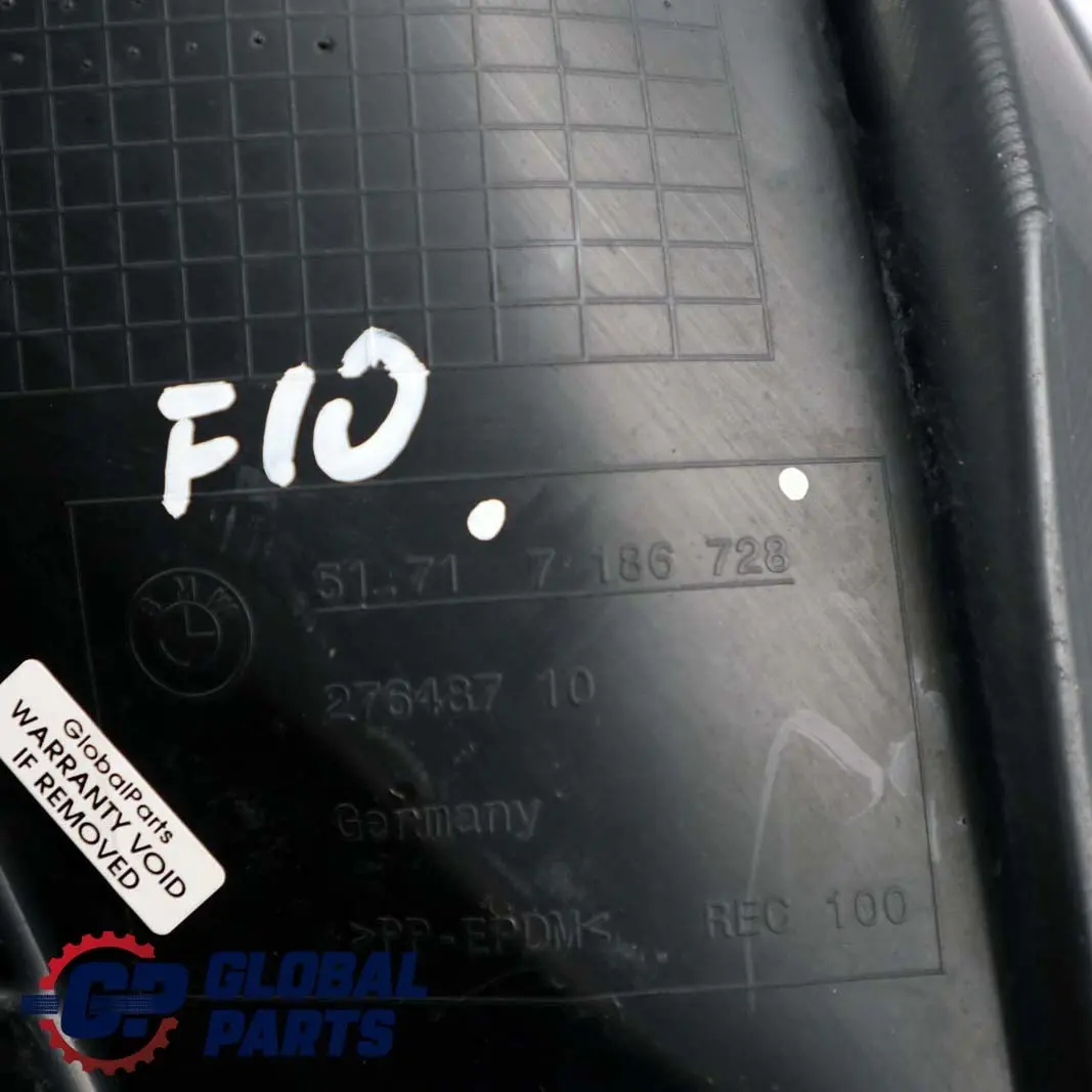 Delantero Derecho Rueda Arco Sección Delantera Cubierta para BMW F10 F11 con número de pieza 7186728 BMW F10 F11 Delantero Derecho Rueda Arco Sección Delantera Cubierta - SKU 7186728 - Número de pieza 7186728