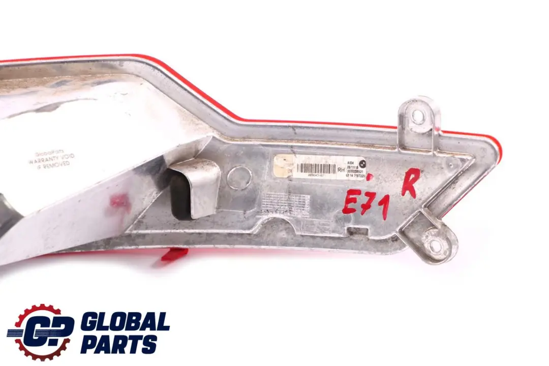 BMW X6 E71 Tail Light Fog Light Lamp Rear Right - SKU 7187220 - Part number 7187220