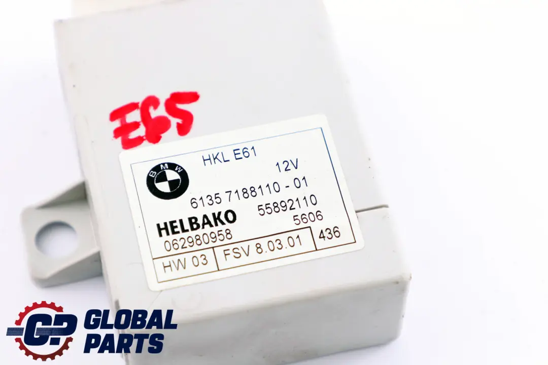 BMW E61 E65 E66 E67 HKL Bootlid Trunk Lid Control Unit Module - SKU 7188110 - Número de pieza 6921404