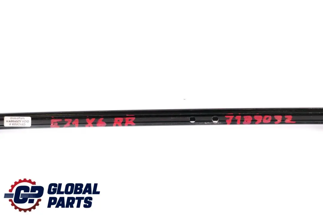 BMW X6 Series E71 Finisher Window Frame Top Door Rear Right O/S Schwarz - SKU 7189092 - Part number 7189092