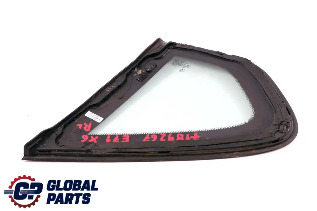 BMW X6 er E71 Seitenscheibe Grün Mit Dichtung Hinten Links AS2 - SKU 7189267 - Teilenummer 7189267