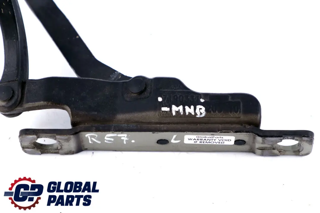 Scharnier Heckklappe Links Midnight Black Metallic für BMW Mini Cabrio R57 mit Teilenummer 7190331 BMW Mini Cabrio R57 Scharnier Heckklappe Links Midnight Black Metallic - SKU 7190331-MNB - Teilenummer 7190331