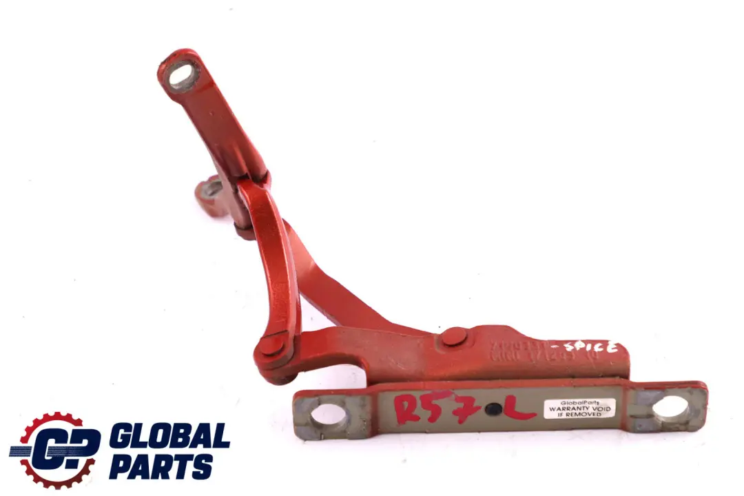 Left Boot Trunk Tailgate Hinge N/S Chili Red to BMW Mini Cooper Cabrio R57 with Part number 7190331 BMW Mini Cooper Cabrio R57 Left Boot Trunk Tailgate Hinge N/S Chili Red - SKU 7190331-SPICE - Part number 7190331