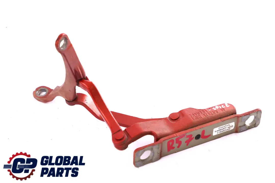 Left Boot Trunk Tailgate Hinge N/S Chili Red to BMW Mini Cooper Cabrio R57 with Part number 7190331 BMW Mini Cooper Cabrio R57 Left Boot Trunk Tailgate Hinge N/S Chili Red - SKU 7190331-SPICE - Part number 7190331