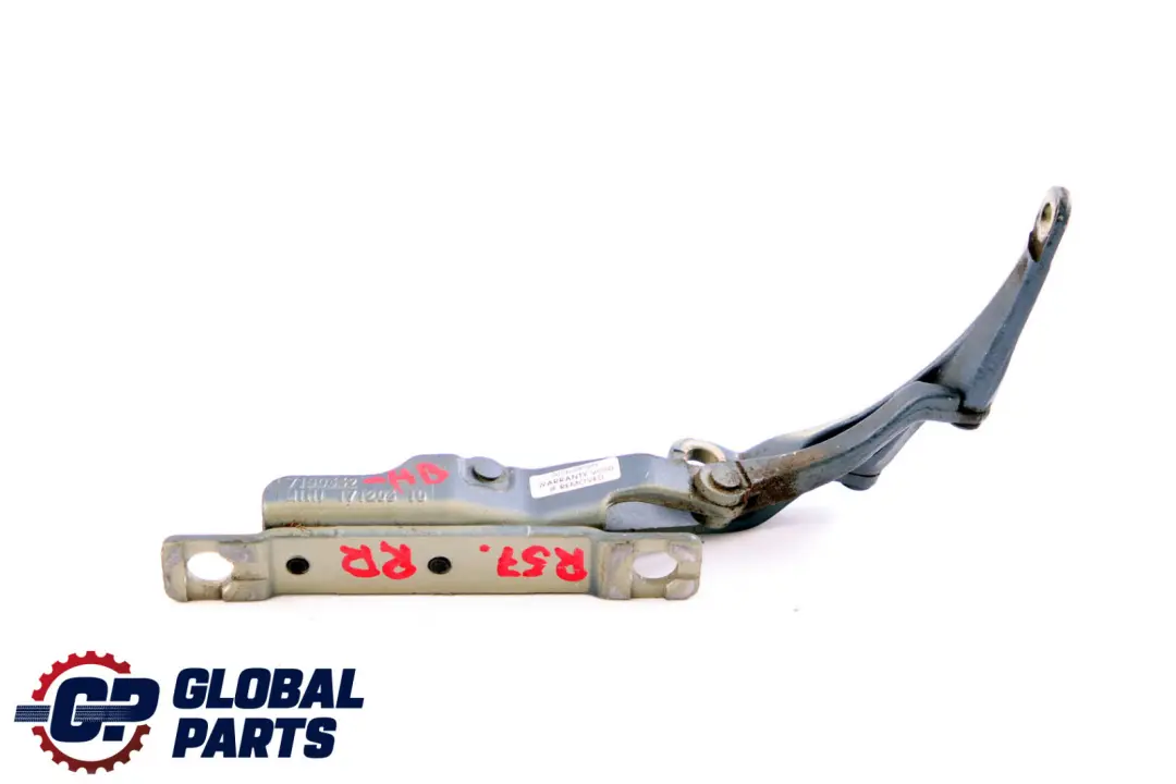 BMW Mini Cabrio R57 Right Boot Trunk Tailgate Hinge O/S Horizon Blue Metallic - SKU 7190332-HB - Part number 2758376
