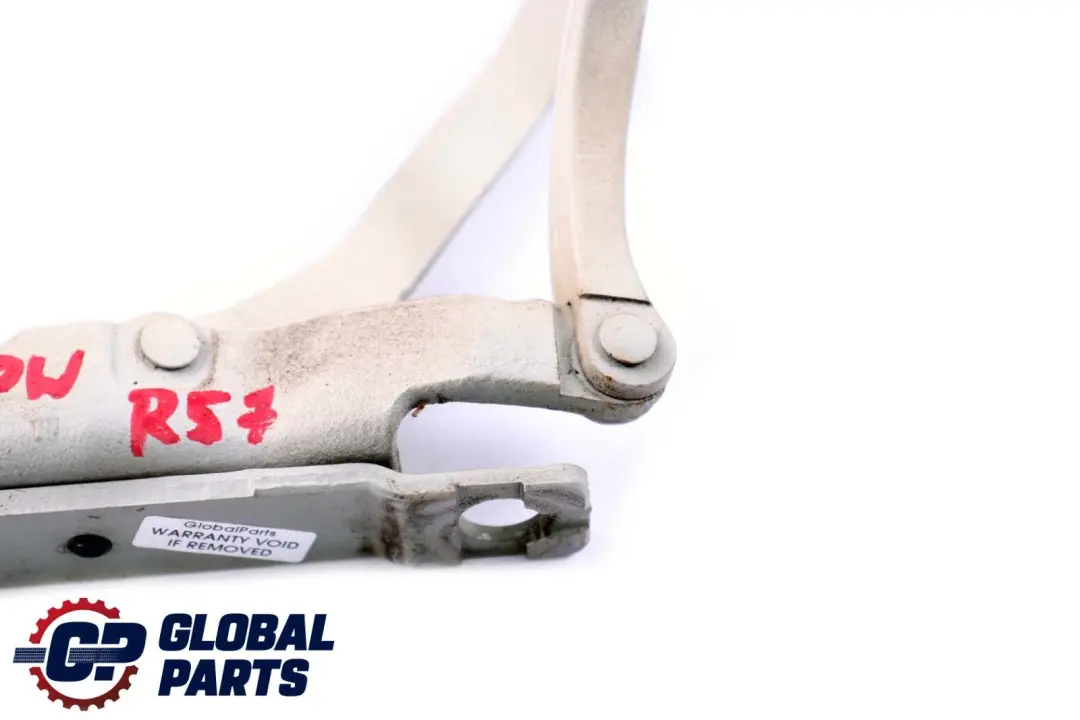 Right Boot Trunk Tailgate Hinge O/S Pepper White to BMW Mini Cooper Cabrio R57 with Part number 7190332 BMW Mini Cooper Cabrio R57 Right Boot Trunk Tailgate Hinge O/S Pepper White - SKU 7190332-PW - Part number 7190332
