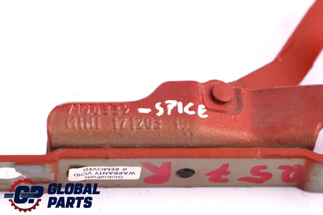Right Boot Trunk Tailgate Hinge O/S Spice Orange to BMW Mini Cooper Cabrio R57 with Part number 2758376 BMW Mini Cooper Cabrio R57 Right Boot Trunk Tailgate Hinge O/S Spice Orange - SKU 7190332-SPICE - Part number 2758376
