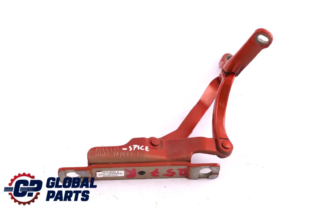 Scharnier Heckklappe Rechts Spice Orange für BMW Mini Cooper Cabrio R57 mit Teilenummer 2758376 BMW Mini Cooper Cabrio R57 Scharnier Heckklappe Rechts Spice Orange - SKU 7190332-SPICE - Teilenummer 2758376