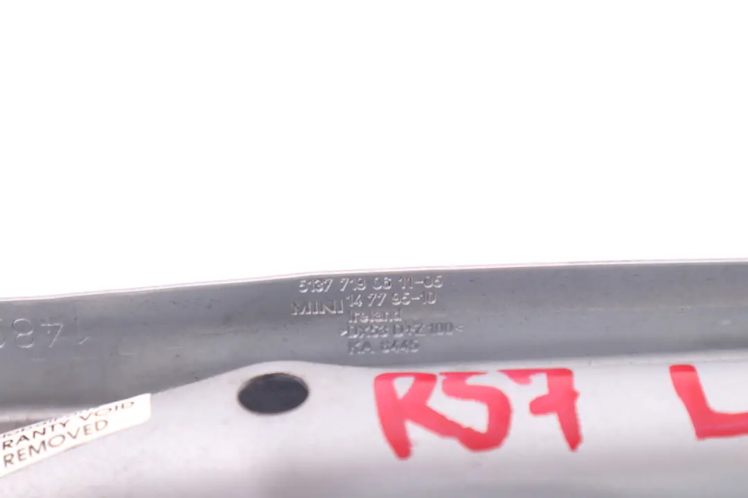 R57N LCI Left Rear Quarter Window Connection Angle Trim to Mini R57 with Part number 7190611 Mini R57 R57N LCI Left Rear Quarter Window Connection Angle Trim - SKU 7190611 - Part number 7190611