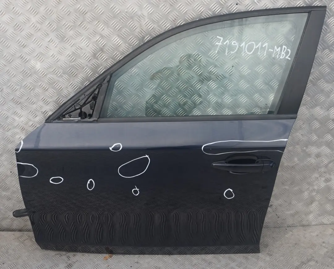 Door Front Left N/S Monacoblau Blue Blau Metallic - A35 to BMW 1 SERIES 2 E87 E87N with Part number 7191011 BMW 1 SERIES 2 E87 E87N Door Front Left N/S Monacoblau Blue Blau Metallic - A35 - SKU 7191011-MB2 - Part number 7191011