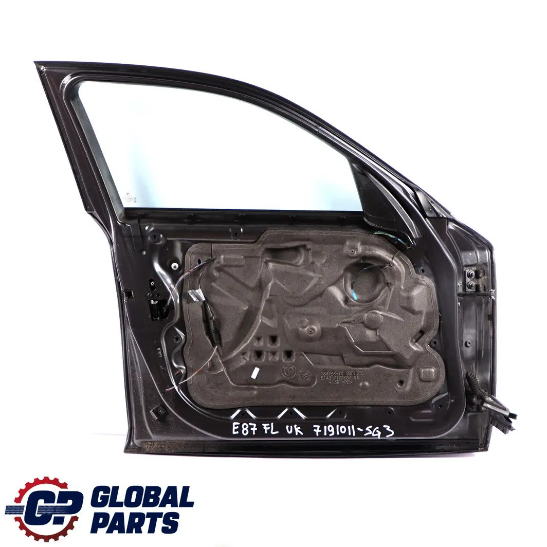 Door Front Left N/S Sparkling Graphite Metallic - A22 to BMW 1 Series E87 3 with Part number 7191011 BMW 1 Series E87 3 Door Front Left N/S Sparkling Graphite Metallic - A22 - SKU 7191011-SG3 - Part number 7191011