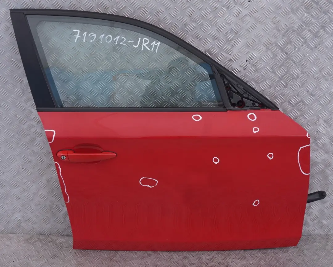 Door Front Right O/S Japanrot Japan Rot Red - 438 to BMW 1 Series 11 E87 E87N with Part number 7191012 BMW 1 Series 11 E87 E87N Door Front Right O/S Japanrot Japan Rot Red - 438 - SKU 7191012-JR11 - Part number 7191012