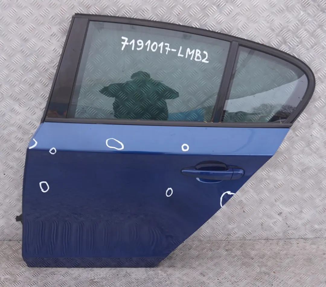 Door Rear Left N/S Le Mans Blau Blue Metallic - 381 to BMW 1 SERIES 2 E87 E87N with Part number 7191017 BMW 1 SERIES 2 E87 E87N Door Rear Left N/S Le Mans Blau Blue Metallic - 381 - SKU 7191017-LMB2 - Part number 7191017
