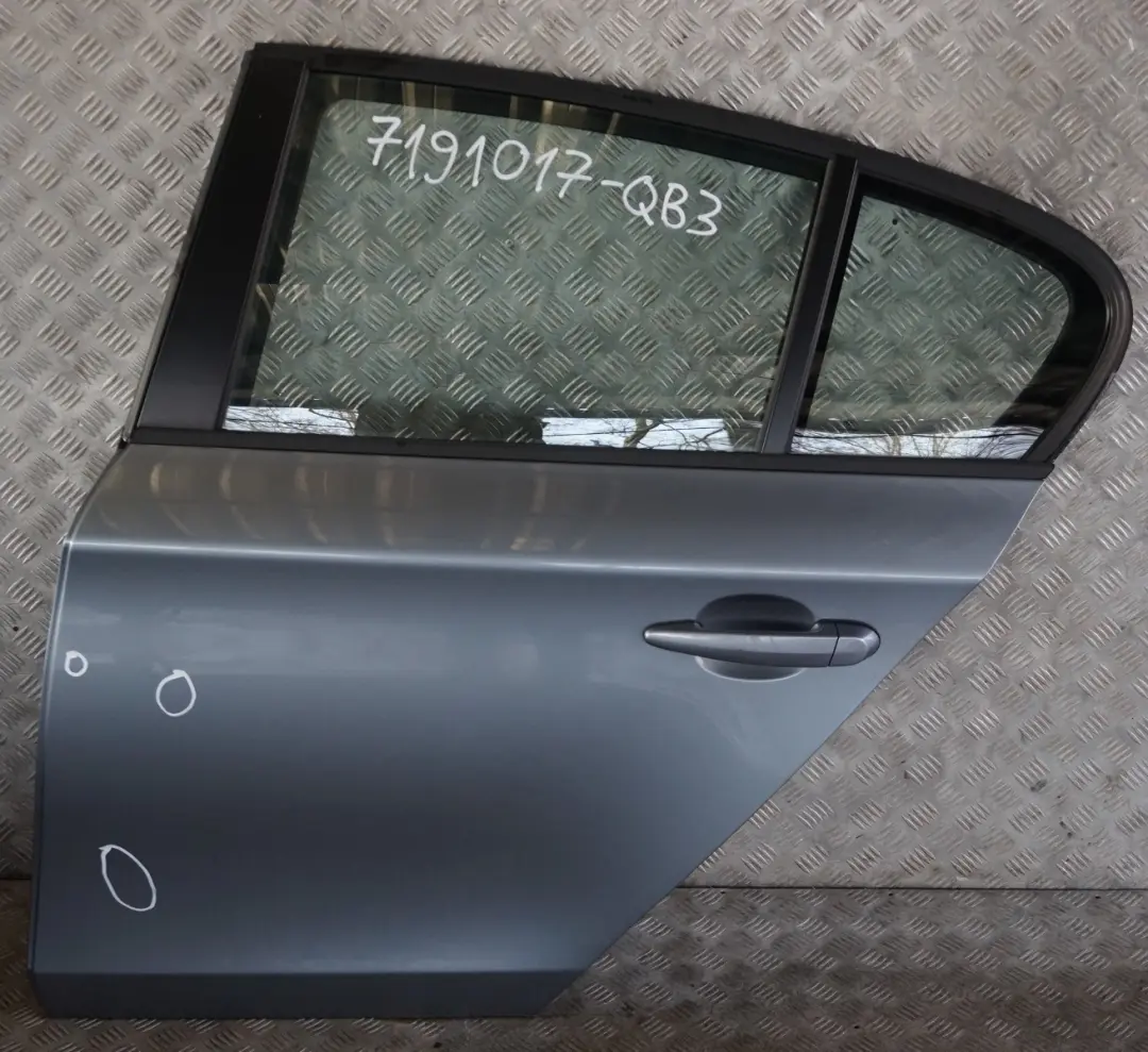 Door Rear Left N/S Quarzblau Blue Metallic - A18 to BMW 1 Series 3 E87 with Part number 7191017 BMW 1 Series 3 E87 Door Rear Left N/S Quarzblau Blue Metallic - A18 - SKU 7191017-QB3 - Part number 7191017