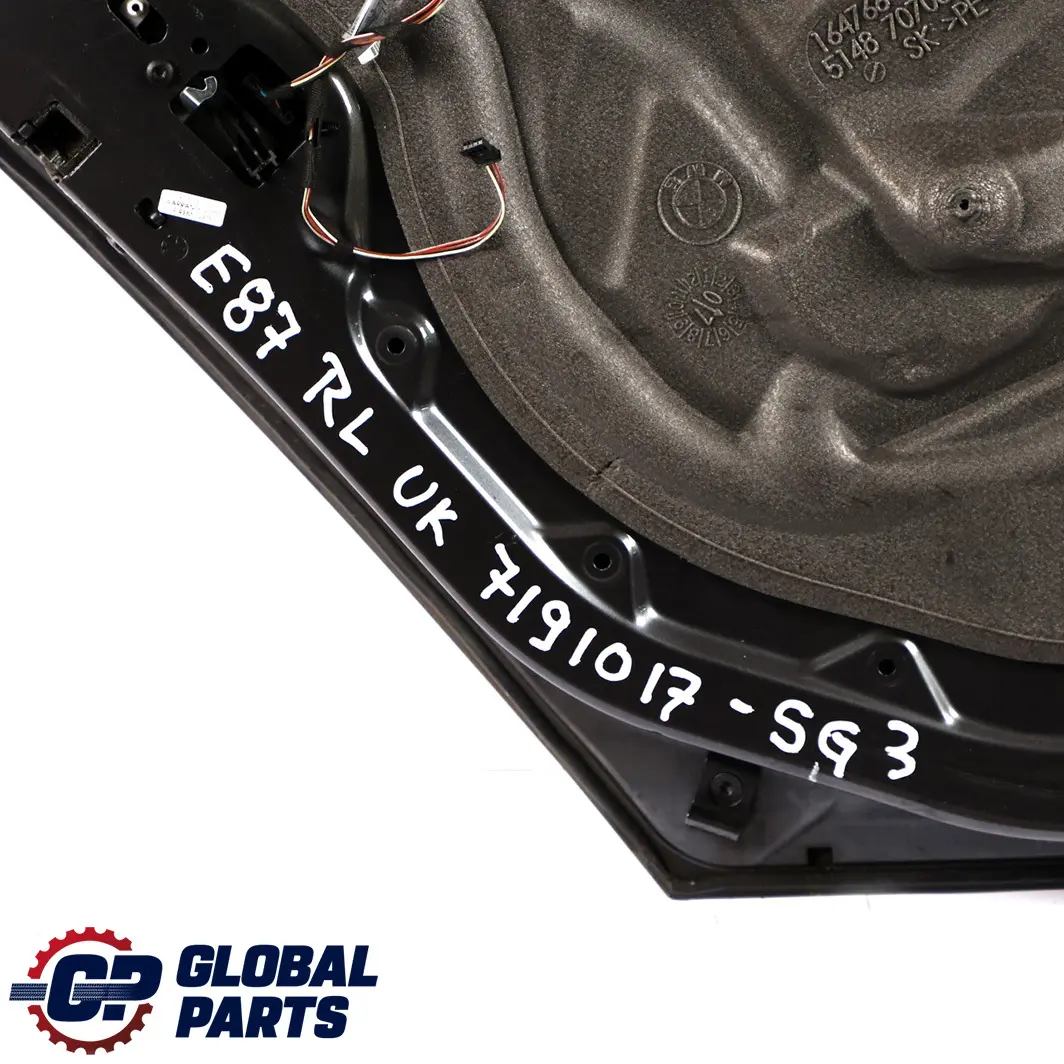 Door Rear Left N/S Sparkling Graphite Metallic - A22 to BMW 1 Series E87 3 with Part number 7191017 BMW 1 Series E87 3 Door Rear Left N/S Sparkling Graphite Metallic - A22 - SKU 7191017-SG3 - Part number 7191017