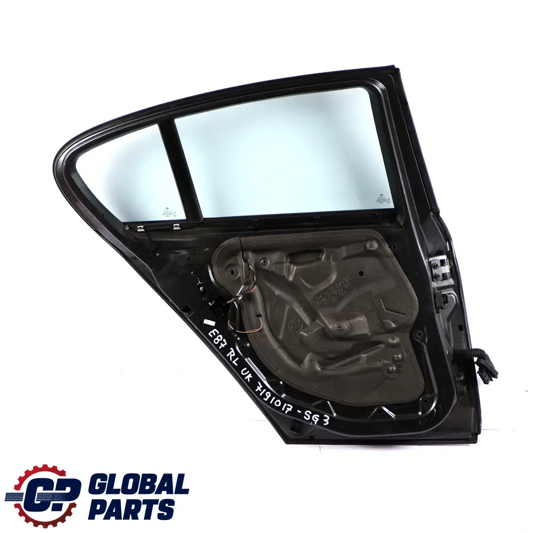 Door Rear Left N/S Sparkling Graphite Metallic - A22 to BMW 1 Series E87 3 with Part number 7191017 BMW 1 Series E87 3 Door Rear Left N/S Sparkling Graphite Metallic - A22 - SKU 7191017-SG3 - Part number 7191017