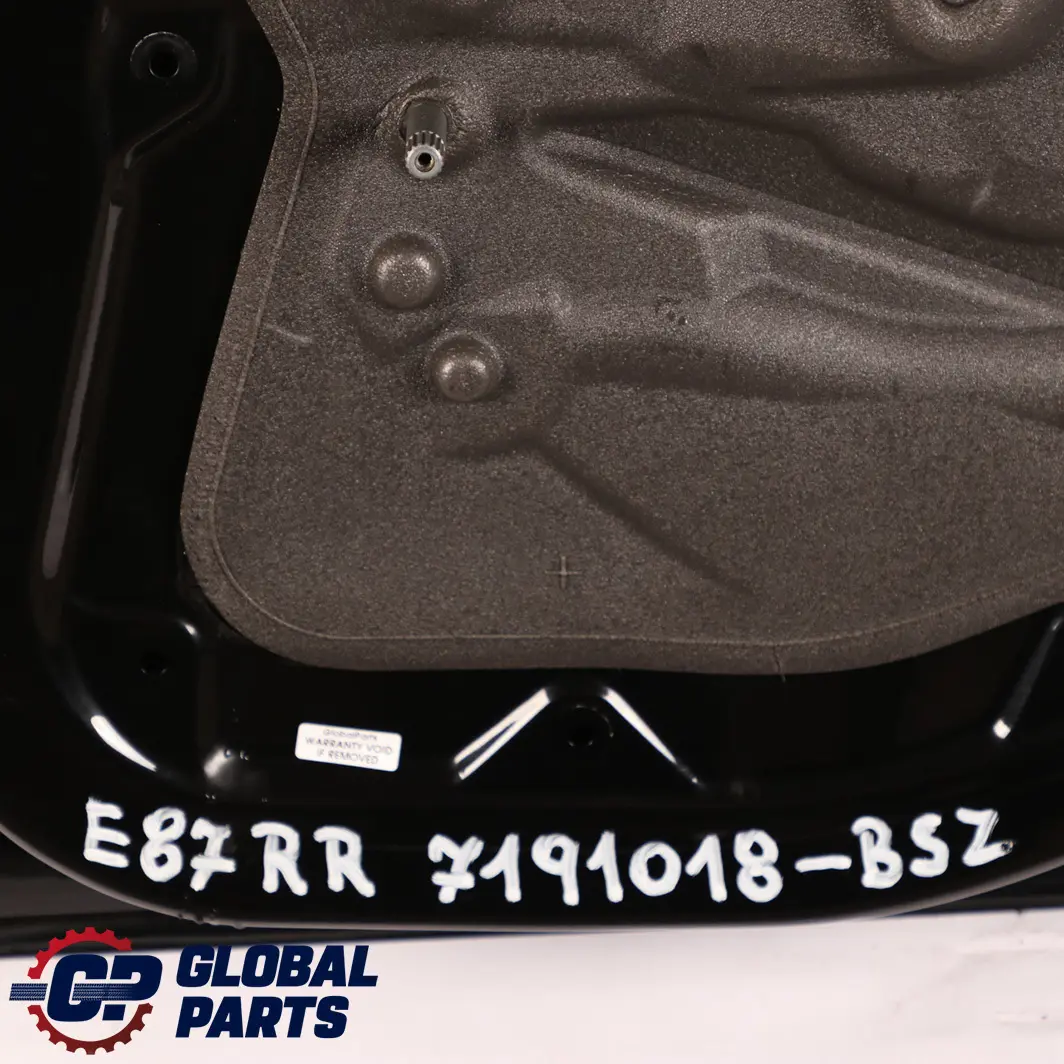 Door Rear Right O/S Black Sapphire Metallic - 475 to BMW 1 Series E87 2 with Part number 7191018 BMW 1 Series E87 2 Door Rear Right O/S Black Sapphire Metallic - 475 - SKU 7191018-BS2 - Part number 7191018