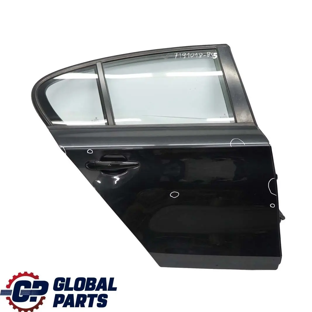 Door Rear Right O/S Black Sapphire Metallic - 475 to BMW 1 Series E87 5 with Part number 7191018 BMW 1 Series E87 5 Door Rear Right O/S Black Sapphire Metallic - 475 - SKU 7191018-BS5 - Part number 7191018