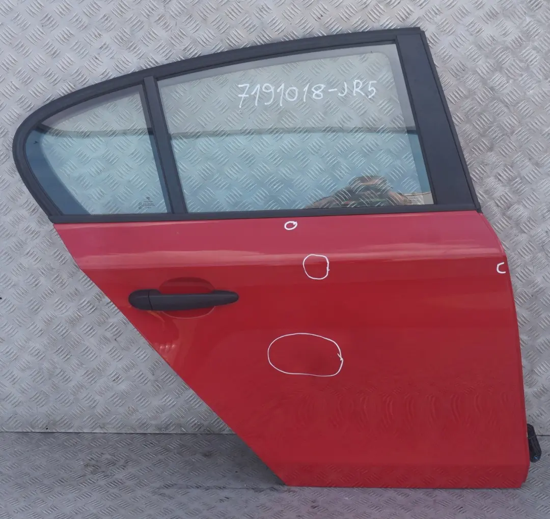 Door Rear Right O/S Japanrot Japan Rot Red - 438 to BMW 1 SERIES 5 E87 E87N with Part number 7191018 BMW 1 SERIES 5 E87 E87N Door Rear Right O/S Japanrot Japan Rot Red - 438 - SKU 7191018-JR5 - Part number 7191018
