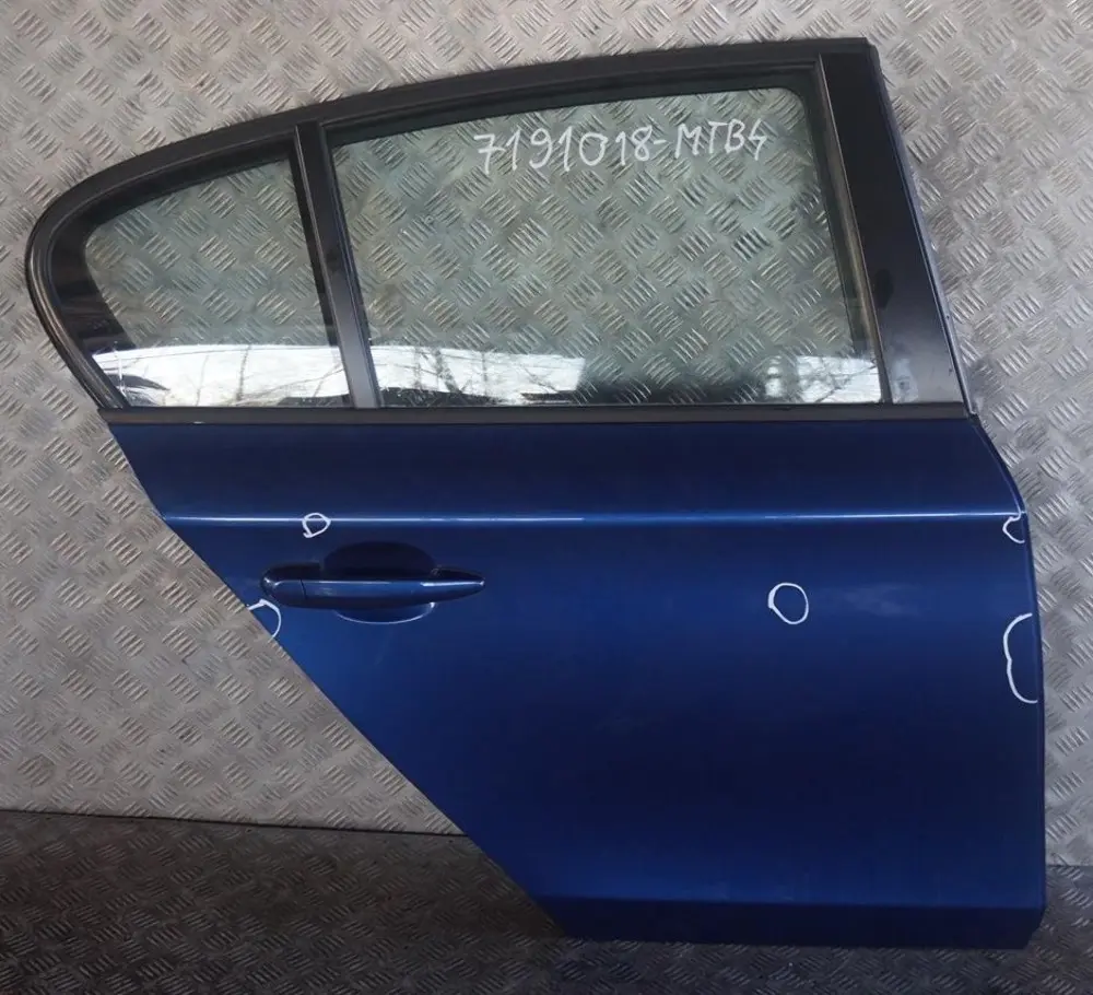 Door Rear Right O/S Montegoblau Montego Blue Metallic - A51 to BMW 1 Series E87 with Part number 7191018 BMW 1 Series E87 Door Rear Right O/S Montegoblau Montego Blue Metallic - A51 - SKU 7191018-MTB4 - Part number 7191018